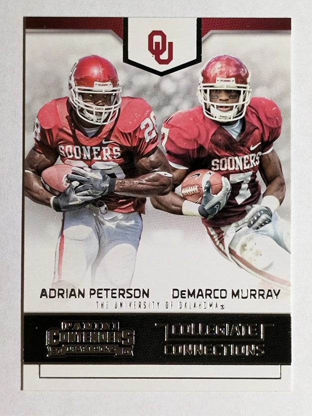 2016 Contenders Draft Collegiate Connections #14 Adrian Peterson/DeMarco Murray