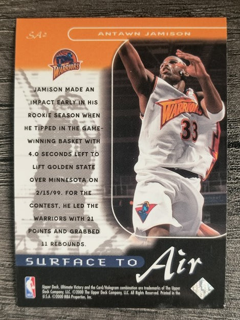 1999-00 Ultimate Victory Surface to Air #SA2 Antawn Jamison
