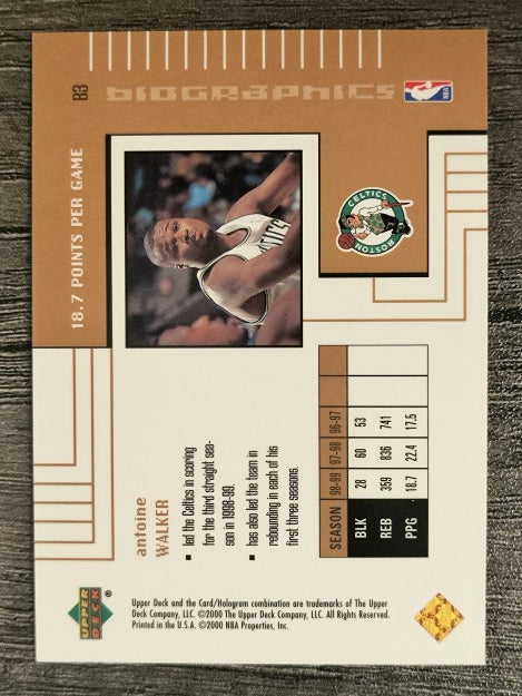 1999-00 Upper Deck BioGraphics #B3 Antoine Walker