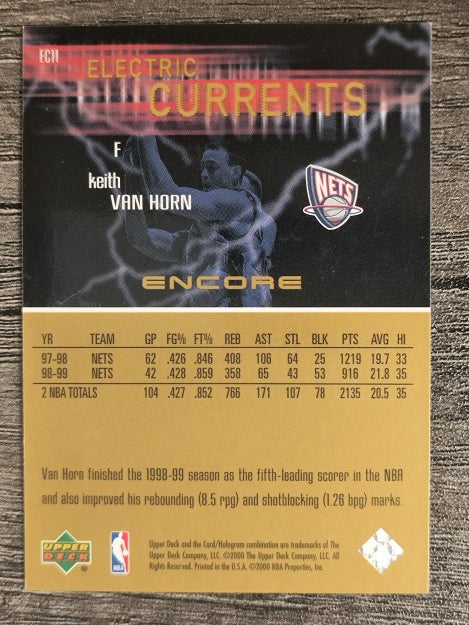 1999-00 Upper Deck Encore Electric Currents #EC11 Keith Van Horn
