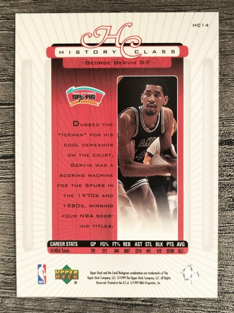1999-00 Upper Deck History Class #HC14 George Gervin