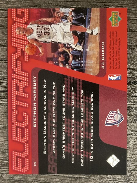 1999-00 Upper Deck MVP Electrifying #E9 Stephon Marbury