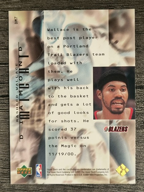 2000-01 Black Diamond Might #DM7 Rasheed Wallace