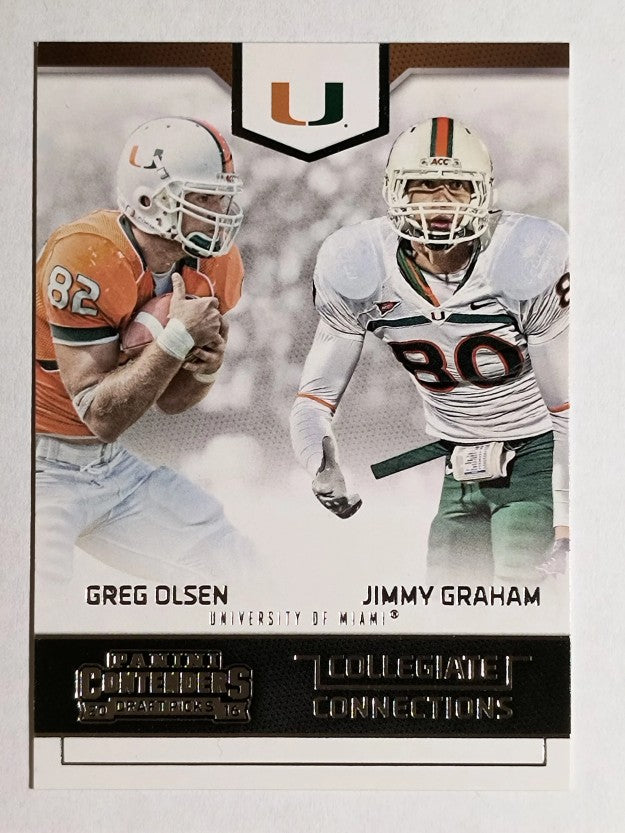 2016 Contenders Draft Picks Collegiate Connections #10 Greg Olsen/Jimmy Graham