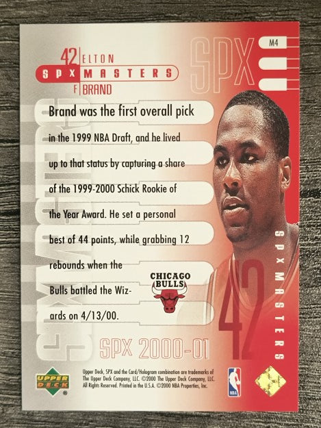 2000-01 SPx Masters #M4 Elton Brand