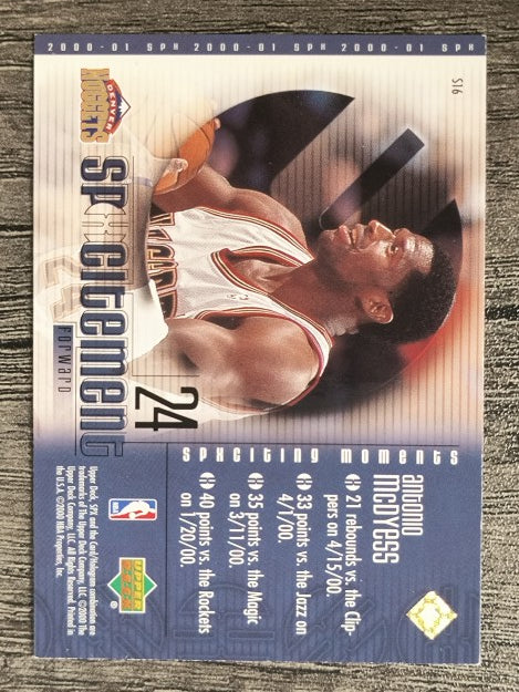 2000-01 SPx Spxcitement #S16 Antonio McDyess
