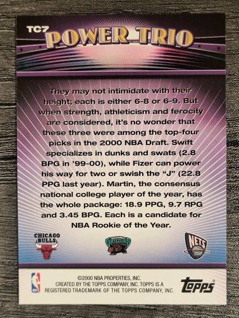 2000-01 Topps Combos 2 #TC7 Marcus Fizer/Stromile Swift/Kenyon Martin