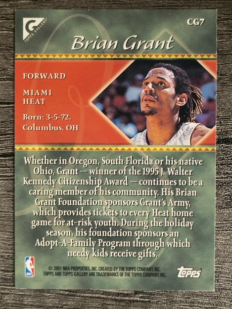 2000-01 Topps Gallery Charity Gallery #CG7 Brian Grant