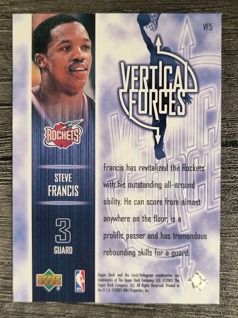 2000-01 Upper Deck Encore Vertical Forces #VF5 Steve Francis