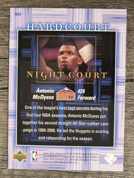 2000-01 Upper Deck Hardcourt Night Court #NC8 Antonio McDyess