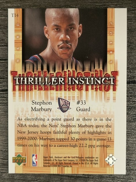 2000-01 Upper Deck Hardcourt Thriller Instinct #TI4 Stephon Marbury