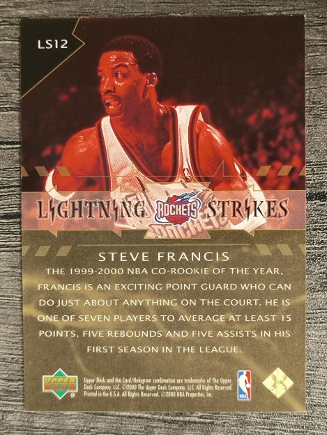 2000-01 Upper Deck Lightning Strikes #LS12 Steve Francis