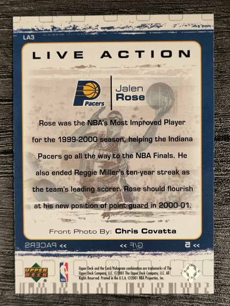 2000-01 Upper Deck Live Action #LA3 Jalen Rose