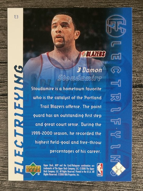 2000-01 Upper Deck MVP Electrifying #E3 Damon Stoudamire