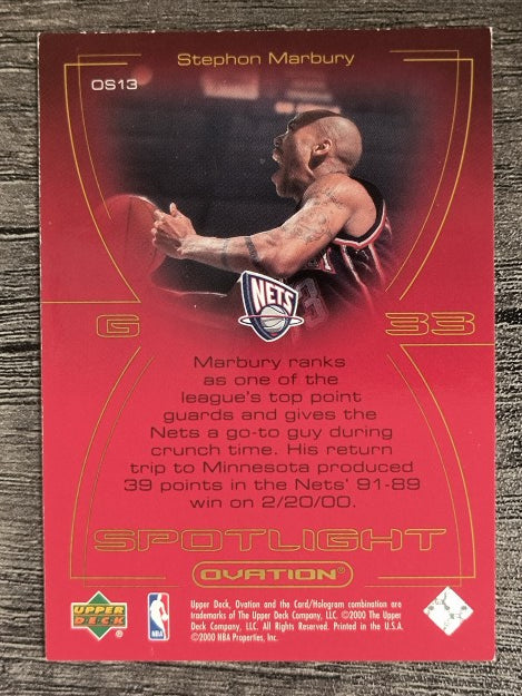 2000-01 Upper Deck Ovation Spotlight #OS13 Stephon Marbury