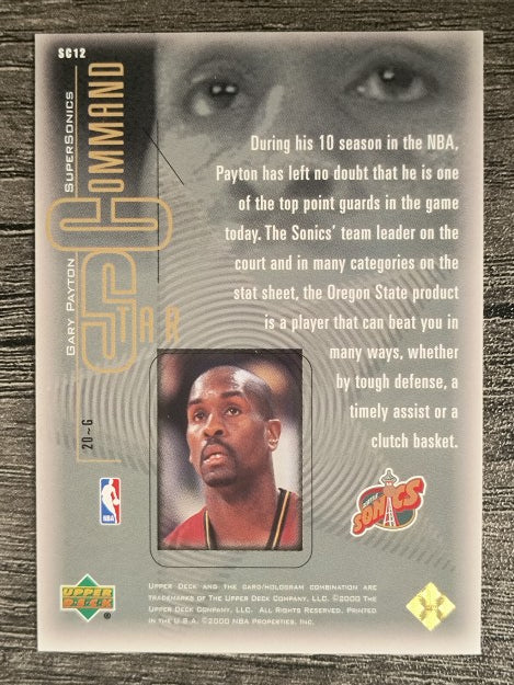 2000-01 Upper Deck Pros and Prospects Star Command #SC12 Gary Payton
