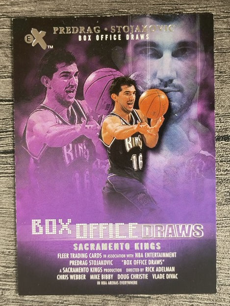 2001-02 E-X Box Office Draws #3 Peja Stojakovic