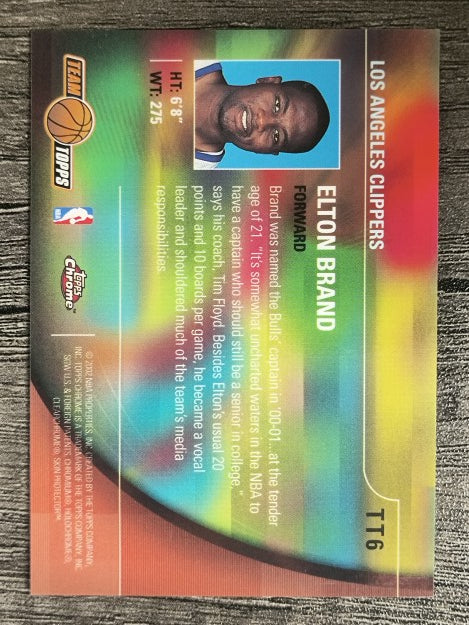 2001-02 Topps Chrome Team Topps #TT6 Elton Brand