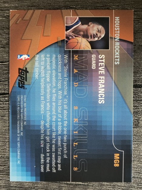 2001-02 Topps Mad Game #MG8 Steve Francis