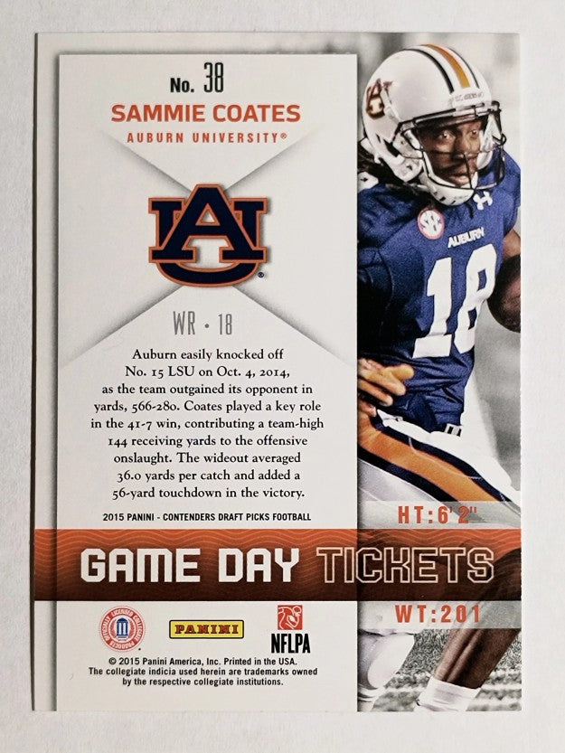 2015 Panini Contenders Draft Picks Game Day Tickets #38 Sammie Coates