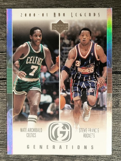2001-02 Upper Deck Legends Generations #G8 Nate Archibald/Steve Francis