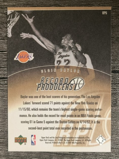 2001-02 Upper Deck Legends Record Producers #RP6 Elgin Baylor