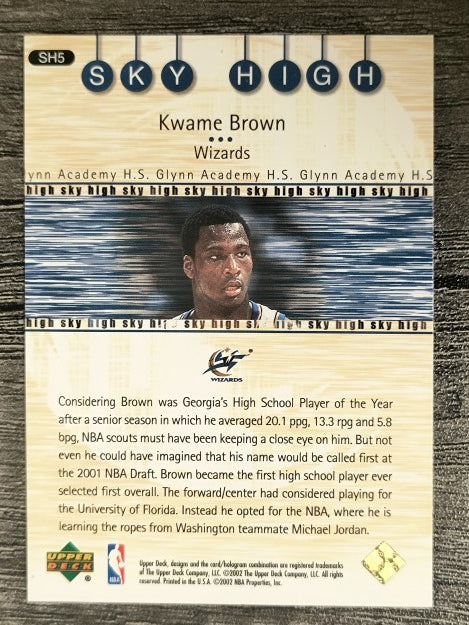 2001-02 Upper Deck Sky High #SH5 Kwame Brown