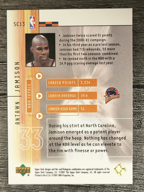 2001-02 Upper Deck SlamCenter #SC13 Antawn Jamison