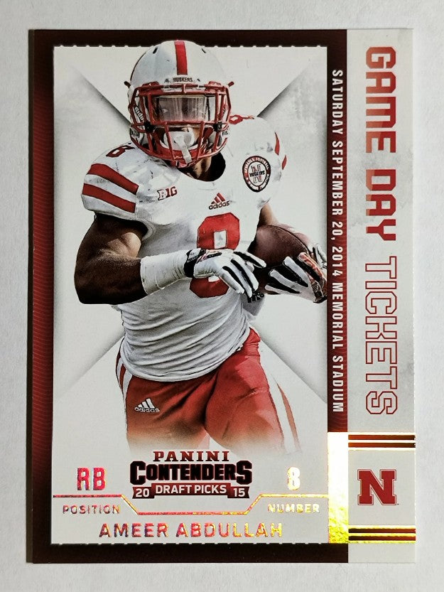 2015 Panini Contenders Draft Picks Game Day Tickets #2 Ameer Abdullah