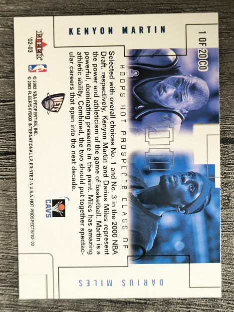 2002-03 Hoops Hot Prospects Class Of #1 Kenyon Martin/Darius Miles