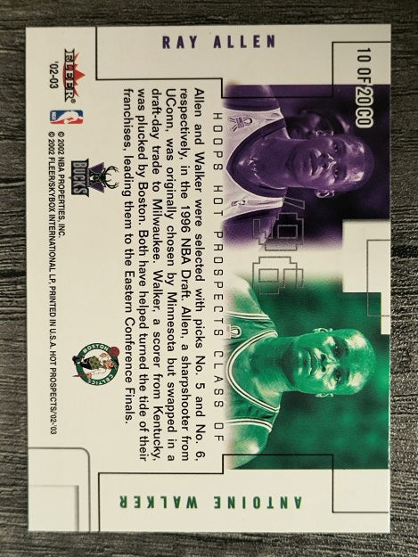 2002-03 Hoops Hot Prospects Class Of #10 Ray Allen/Antoine Walker