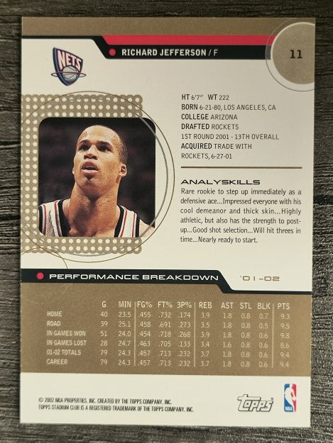 2002-03 Stadium Club 10th Anniversary Parallel #11 Richard Jefferson