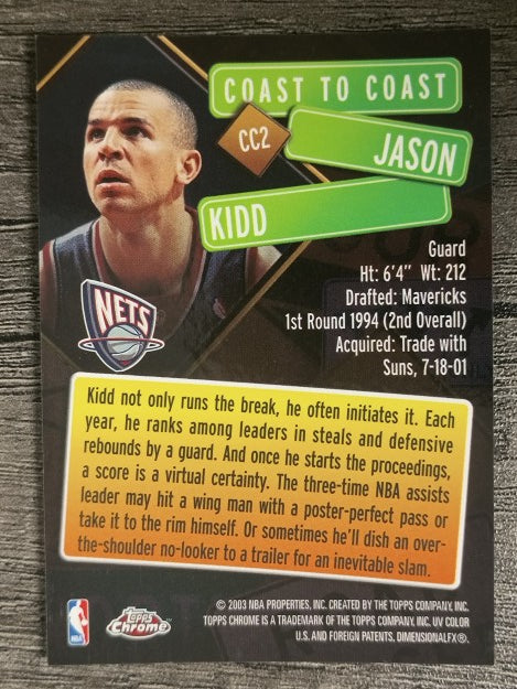 2002-03 Topps Chrome Coast to Coast #CC2 Jason Kidd