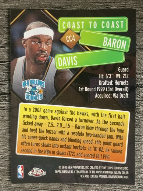 2002-03 Topps Chrome Coast to Coast #CC4 Baron Davis
