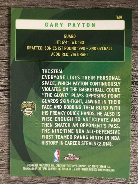 2002-03 Topps Chrome The Move #TM9 Gary Payton