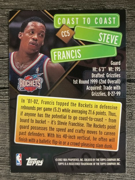 2002-03 Topps Coast to Coast #CC5 Steve Francis