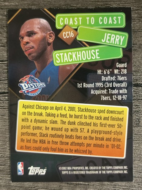 2002-03 Topps Coast to Coast #CC16 Jerry Stackhouse