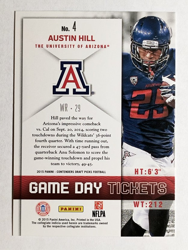 2015 Panini Contenders Draft Picks Game Day Tickets #4 Austin Hill