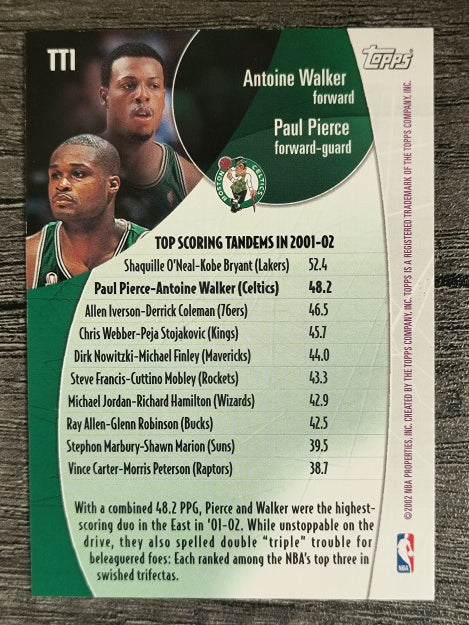 2002-03 Topps Top Tandems #TT1 Antoine Walker/Paul Pierce