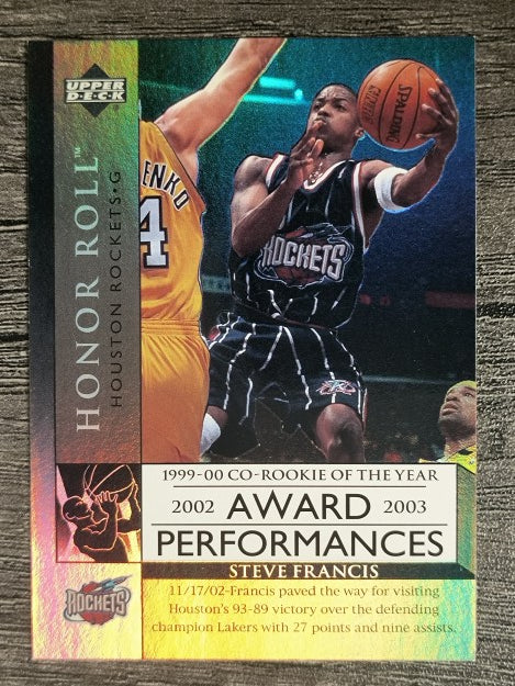 2002-03 Upper Deck Honor Roll Award Performances #AP4 Steve Francis