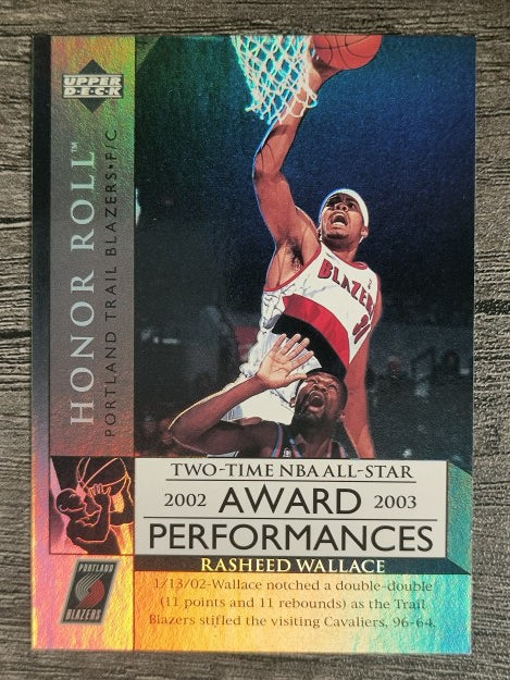 2002-03 Upper Deck Honor Roll Award Performances #AP6 Rasheed Wallace