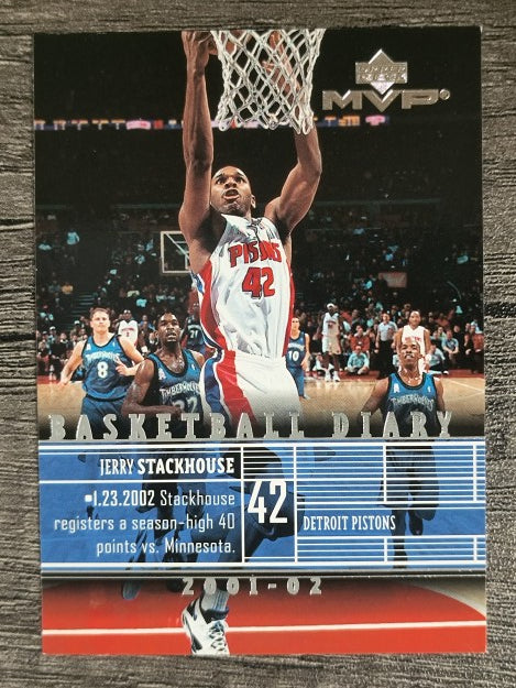 2002-03 Upper Deck MVP Basketball Diary #8 Jerry Stackhouse