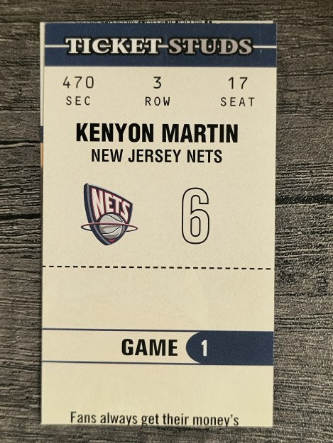 2003-04 Fleer Authentix Ticket Studs #10 Kenyon Martin