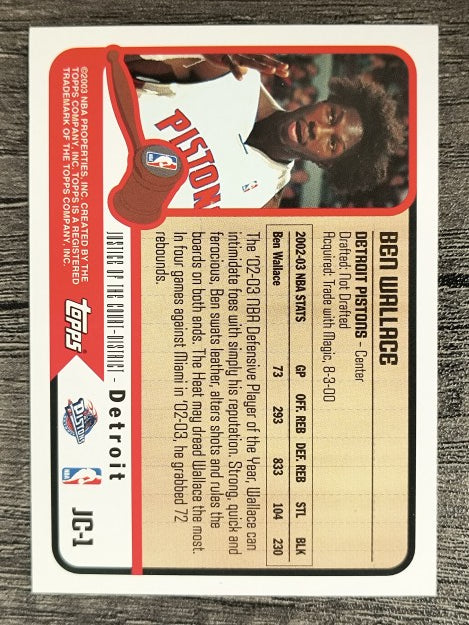 2003-04 Topps Justice of the Court #JC1 Ben Wallace
