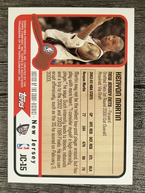 2003-04 Topps Justice of the Court #JC15 Kenyon Martin