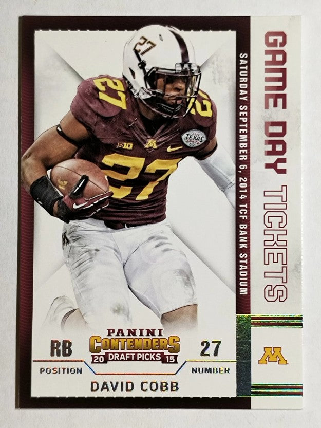 2015 Panini Contenders Draft Picks Game Day Tickets #13 David Cobb