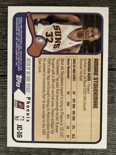 2003-04 Topps Justice of the Court #JC16 Amare Stoudemire