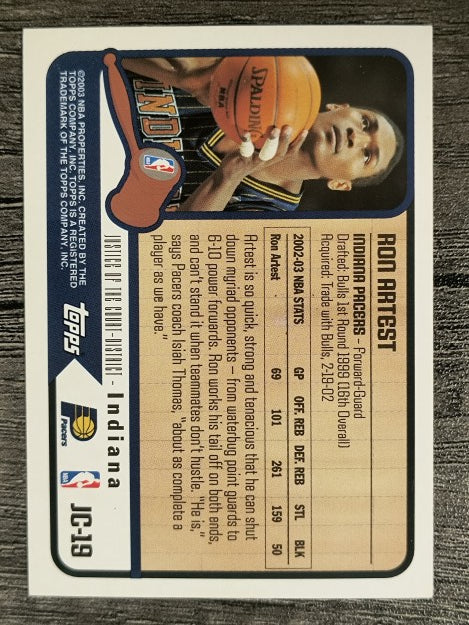 2003-04 Topps Justice of the Court #JC19 Ron Artest