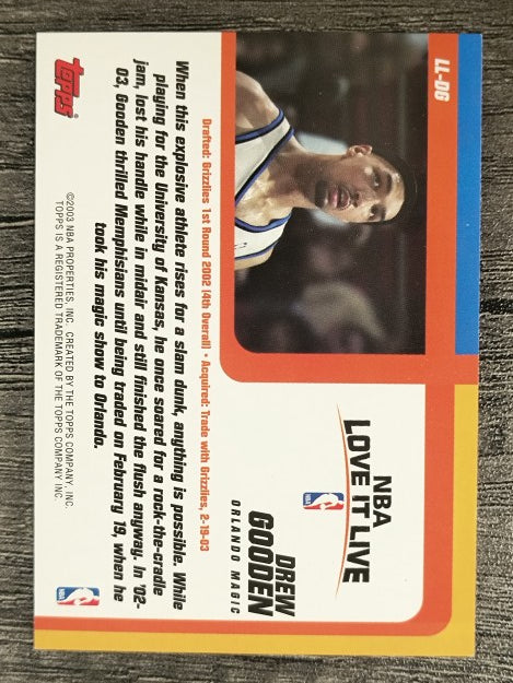 2003-04 Topps Love it Live #LLDG Drew Gooden