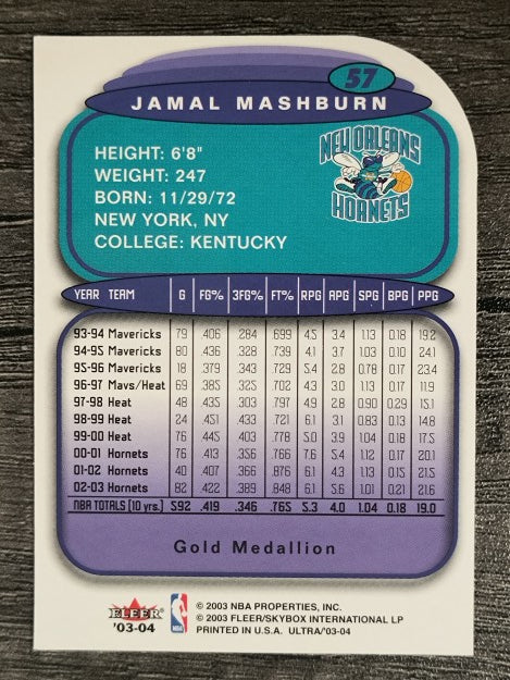 2003-04 Ultra Gold Medallion #57 Jamal Mashburn